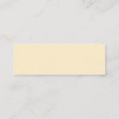 Carte De Visite Mini Style Rétro Élégant Simple Tons Crème (Dos)