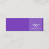 Carte De Visite Mini Style Violet Moderne Professionnel Créatif Chic (Devant)