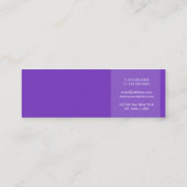 Carte De Visite Mini Style Violet Moderne Professionnel Créatif Chic (Dos)