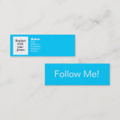 Carte De Visite Mini Suivez-moi ! Gazouillement 2 (Devant / Derrière)