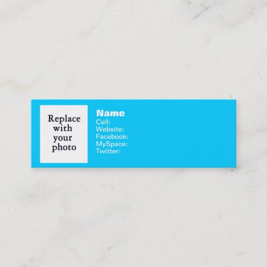 Carte De Visite Mini Suivez-moi ! Gazouillement 2 (Devant)