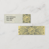 Carte De Visite Mini Sun Stars Antique Nuit Ciel Médiéval Zodiac (Devant / Derrière)