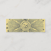 Carte De Visite Mini Sun Stars Antique Nuit Ciel Médiéval Zodiac (Dos)