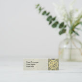 Carte De Visite Mini Sun Stars Antique Nuit Ciel Médiéval Zodiac (Debout devant)