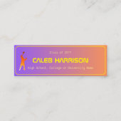 Carte De Visite Mini Sunset Vibrant Moderne Tech Graduation (Devant)