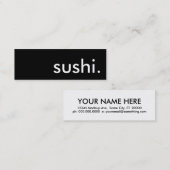 Carte De Visite Mini sushi. (Devant / Derrière)
