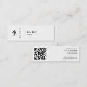 Carte De Visite Mini Swallow (Style Letterpress) avec code QR (Devant / Derrière)