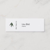Carte De Visite Mini Swallow (Style Letterpress) avec code QR (Devant)