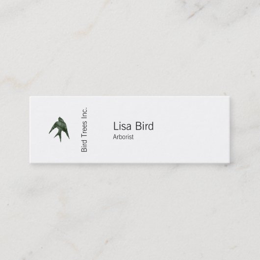 Carte De Visite Mini Swallow (Style Letterpress) avec code QR (Devant)