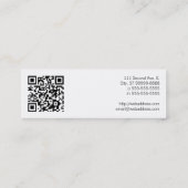 Carte De Visite Mini Swallow (Style Letterpress) avec code QR (Dos)
