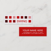 Carte De Visite Mini SWING (carrés mod) (Devant / Derrière)