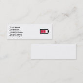 Carte De Visite Mini Symbole de batterie (Devant / Derrière)