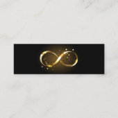 Carte De Visite Mini Symbole d'infini doré (Devant)