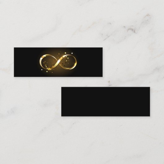 Carte De Visite Mini Symbole d'infini doré (Devant / Derrière)