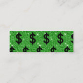 Carte De Visite Mini SYMBOLE Dollar Noir Argent Entrepreneur Wall Stree (Dos)