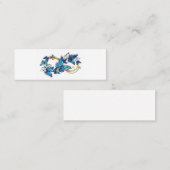 Carte De Visite Mini Symbole infini de papillons Morpho bleus (Devant / Derrière)