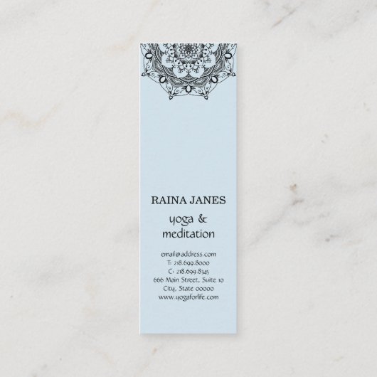 Carte De Visite Mini Symbole Mandala élégant Design univers (Dos)