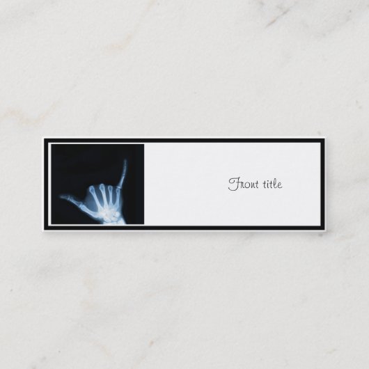 Carte De Visite Mini SYMBOLE Shaka X-Ray (Perdre la main) (Devant)