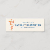 Carte De Visite Mini Symbole vétérinaire diplômé (Devant)