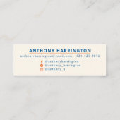 Carte De Visite Mini Symbole vétérinaire diplômé (Dos)