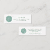 Carte De Visite Mini Symbole Yoga Mandala de l'Univers (Devant / Derrière)