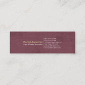 Carte De Visite Mini Symbole ZEN de la méditation Yoga en or blanc (Dos)