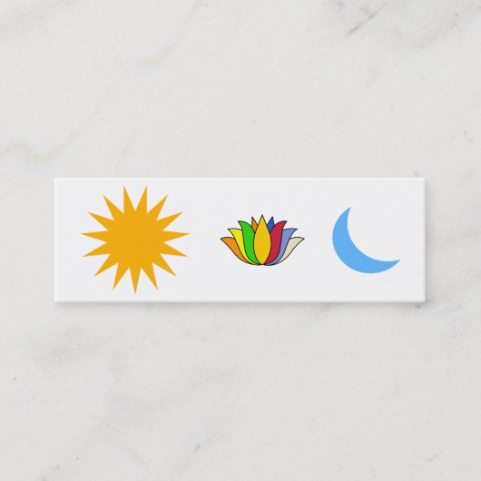 Carte De Visite Mini Symboles Yoga auto-réalisateurs (Devant)