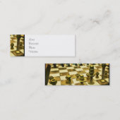 Carte De Visite Mini Tableau d'échecs cool avec des noeuds et des boulo (Devant / Derrière)