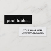 Carte De Visite Mini tables de piscine (Devant / Derrière)
