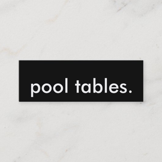 Carte De Visite Mini tables de piscine (Devant)