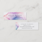 Carte De Visite Mini Tache colorée moderne d'encre (Devant / Derrière)