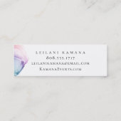 Carte De Visite Mini Tache colorée moderne d'encre (Dos)