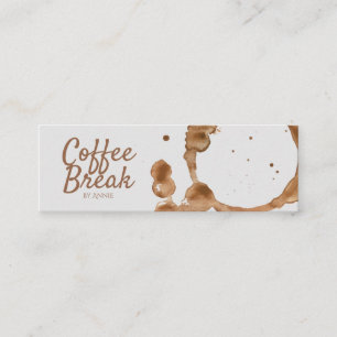 Carte De Visite Mini Tache et haricots de café