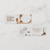 Carte De Visite Mini Tache et haricots de café (Devant / Derrière)