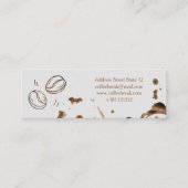 Carte De Visite Mini Tache et haricots de café (Dos)