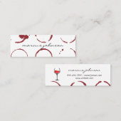 Carte De Visite Mini Taches en verre de vin (Devant / Derrière)