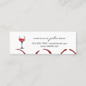 Carte De Visite Mini Taches en verre de vin (Dos)