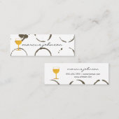 Carte De Visite Mini Taches et Verre de Vin Perdues (Devant / Derrière)