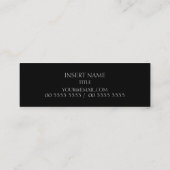 Carte De Visite Mini Tagline élégant (Dos)