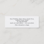 Carte De Visite Mini Tailleur de pierres monumental au travail (Dos)