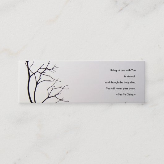 Carte De Visite Mini Tao Te Ching No.1/signet (Devant)
