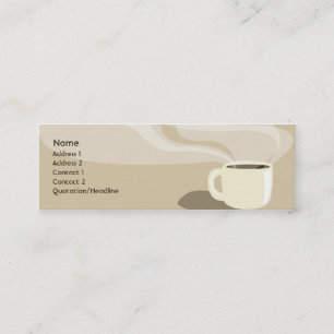 Carte De Visite Mini Tasse de café Brown - maigre