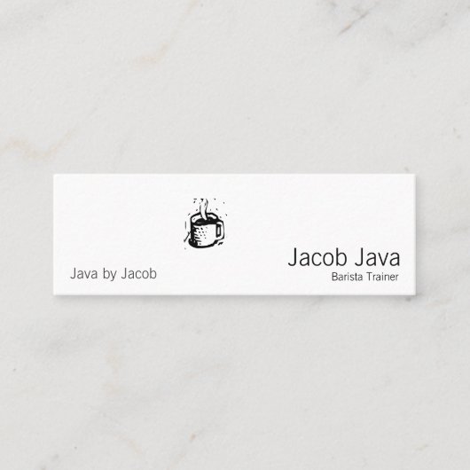 Carte De Visite Mini Tasse de café de lino (Devant)