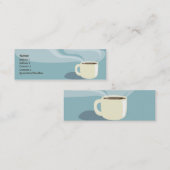 Carte De Visite Mini Tasse de café - maigre (Devant / Derrière)