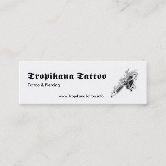 Carte De Visite Mini Tatouage de Tropikana (Devant)