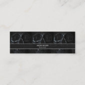 Carte De Visite Mini Tattoo Artist Gothic Black Dark Academia Skull Bus (Devant)