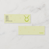 Carte De Visite Mini Taureau - maigre (Devant / Derrière)