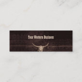Carte De Visite Mini Taureau rustique Pays Texture occidentale (Devant)