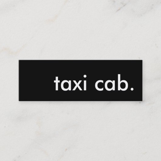 Carte De Visite Mini taxi. (Devant)
