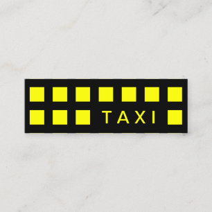 Carte De Visite Mini TAXI (carrés modernes)